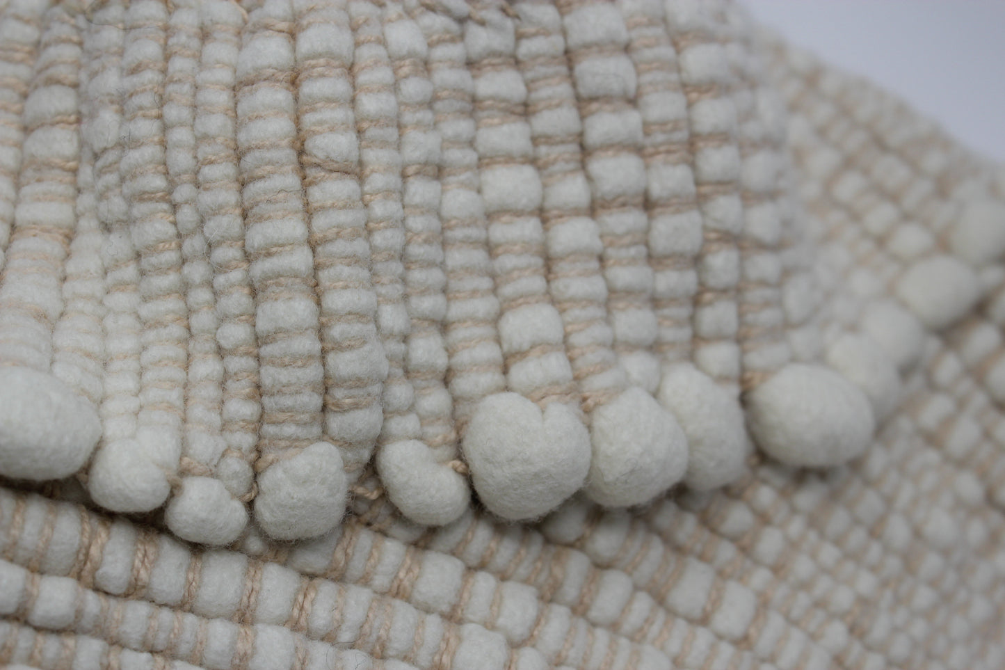 Made to Order White and Beige Bucket Hat