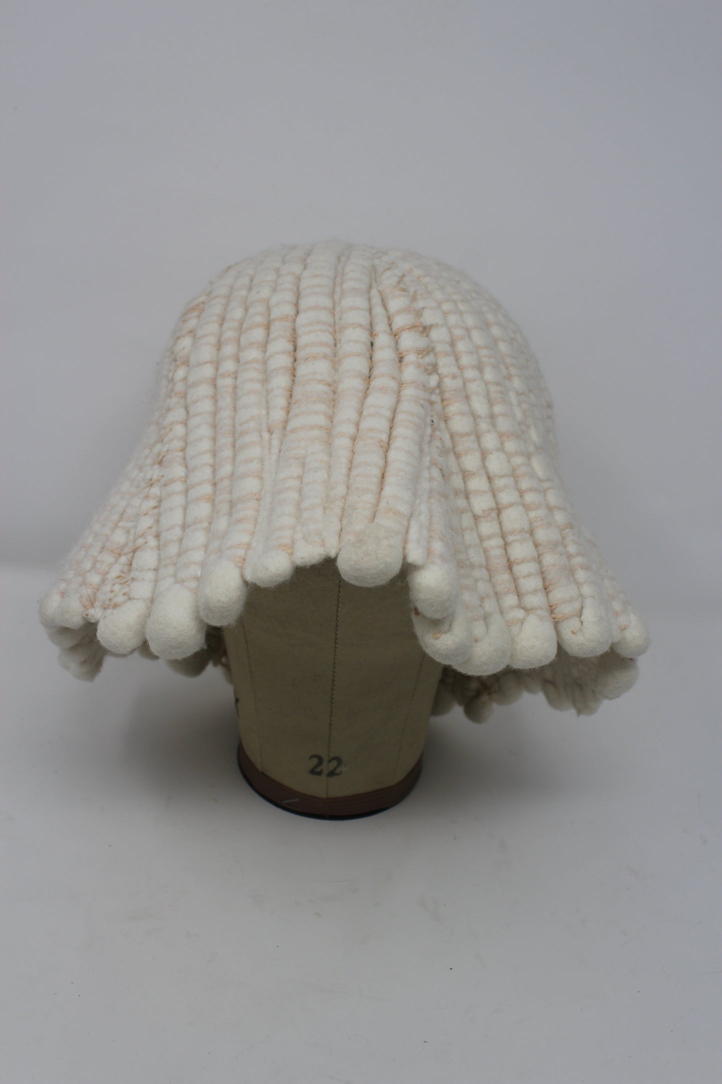 Ready Made Tulip Hat White and Beige