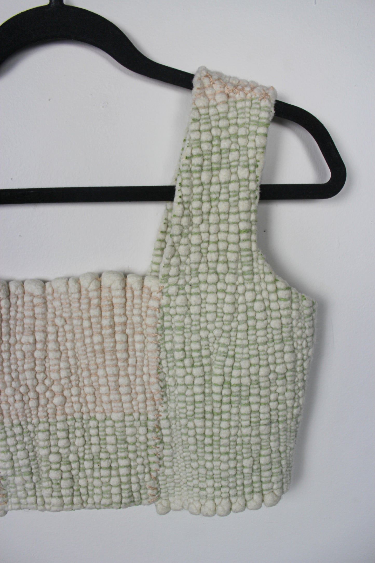 Ready Made Crop Top Lichen and Beige (S)