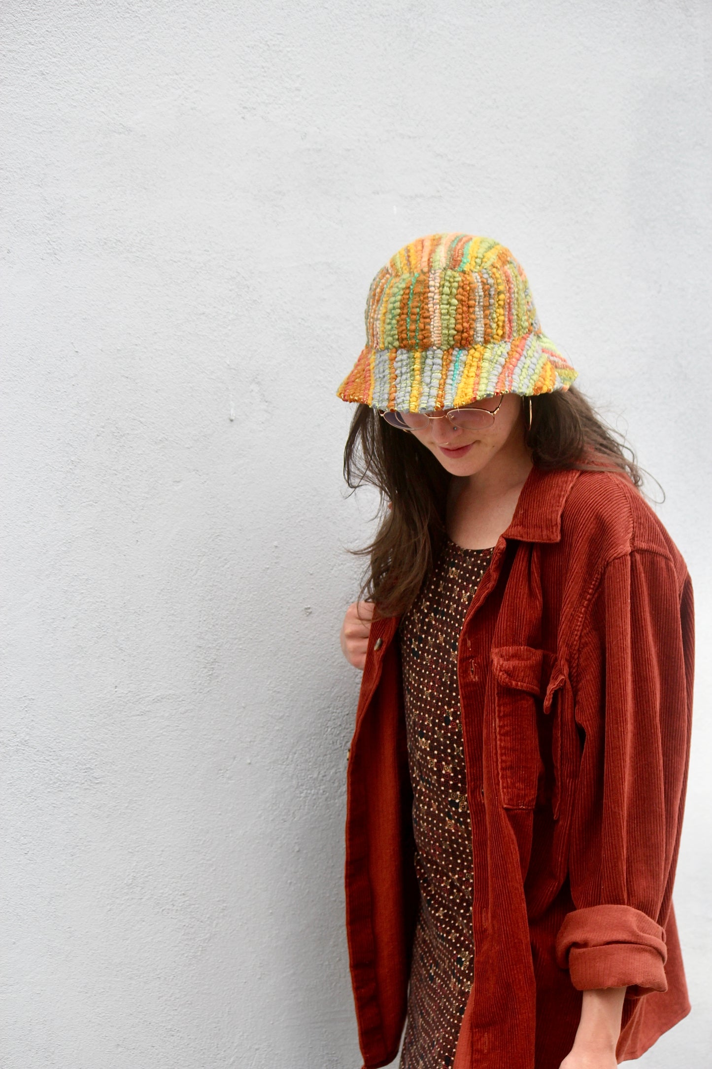 Ready Made Bucket Hat (Orange/Green) M