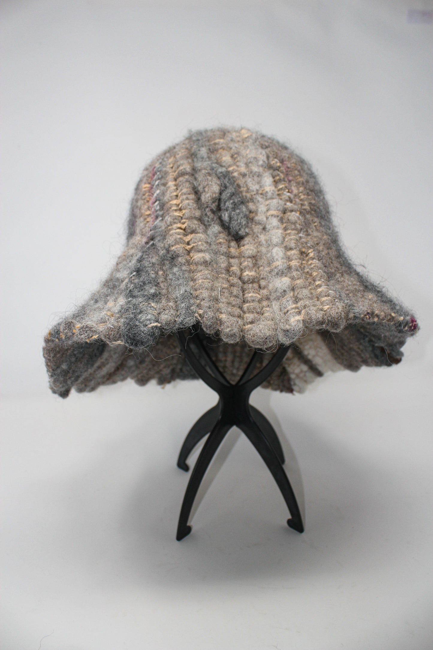 Ready Made Tulip Hat 1 (Alpaca, Shetland, Swaledale, Merino)
